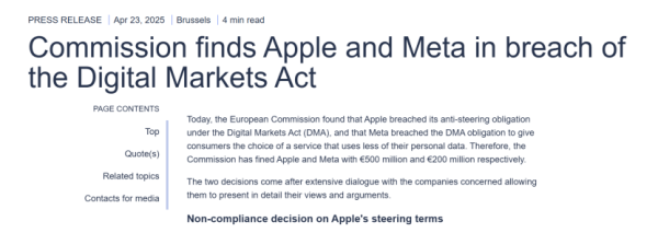 长富配资 苹果、Meta，吃欧盟约60亿元大罚单！